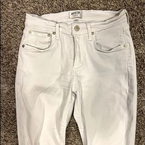 AGOLDE White Skinny Cropped Jeans